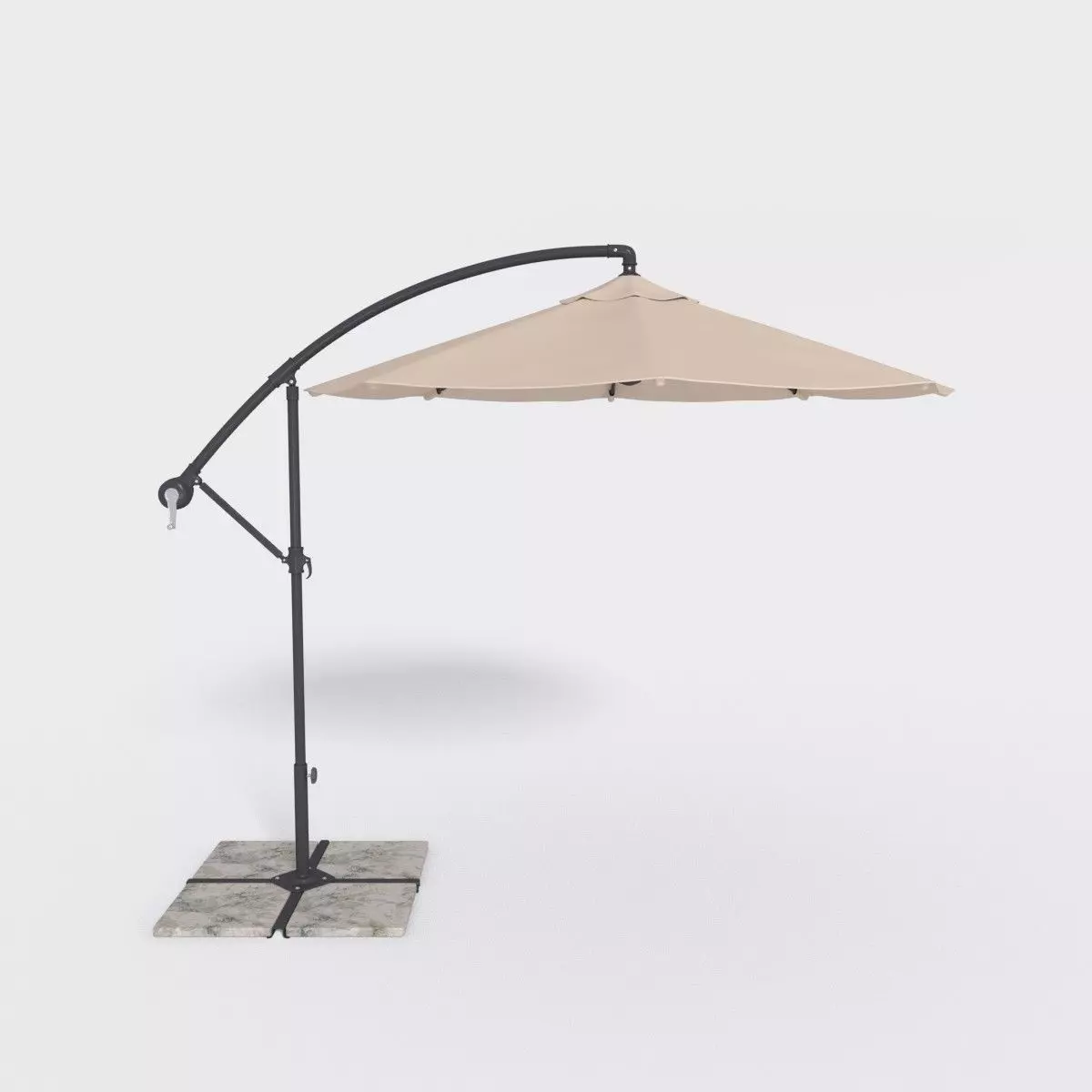 Deck Umbrella - Parasol 4 Low-poly 3D model_0