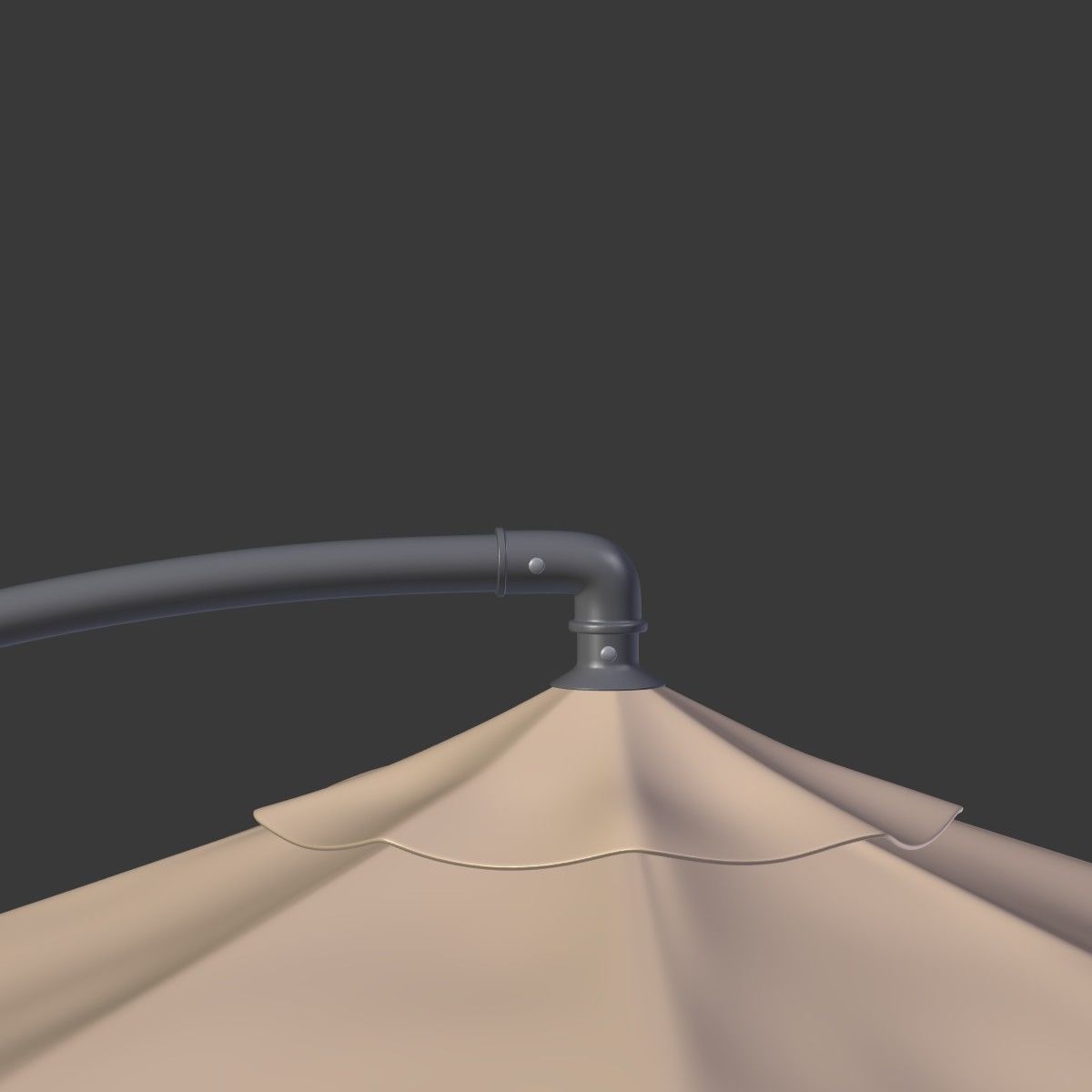 Deck Umbrella - Parasol 4 Low-poly 3D model_16