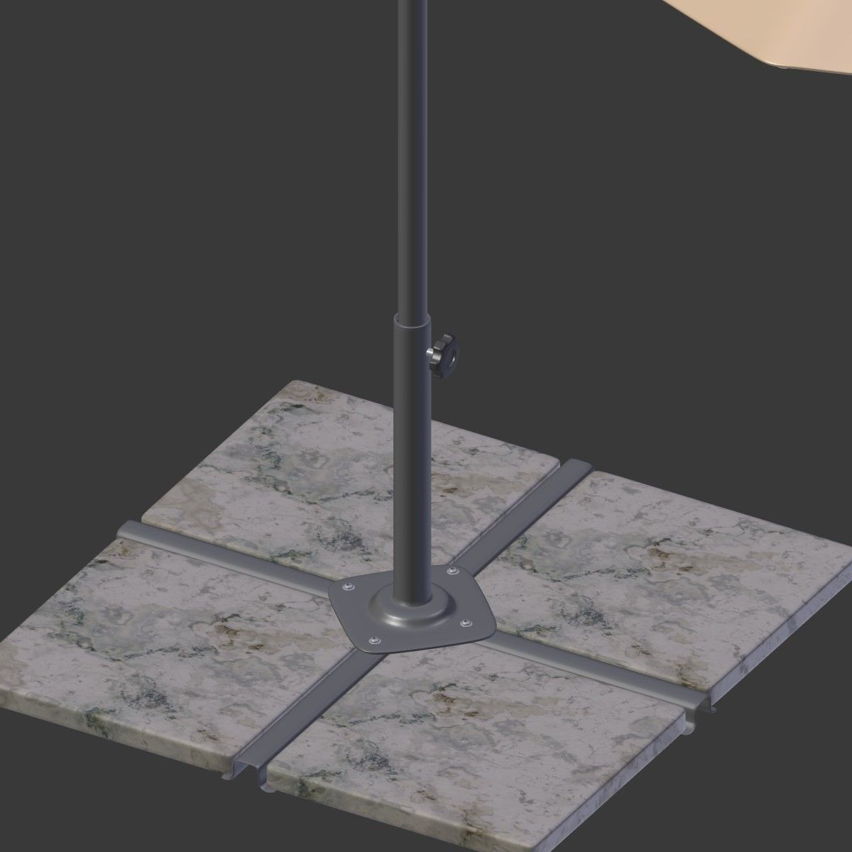 Deck Umbrella - Parasol 4 Low-poly 3D model_24