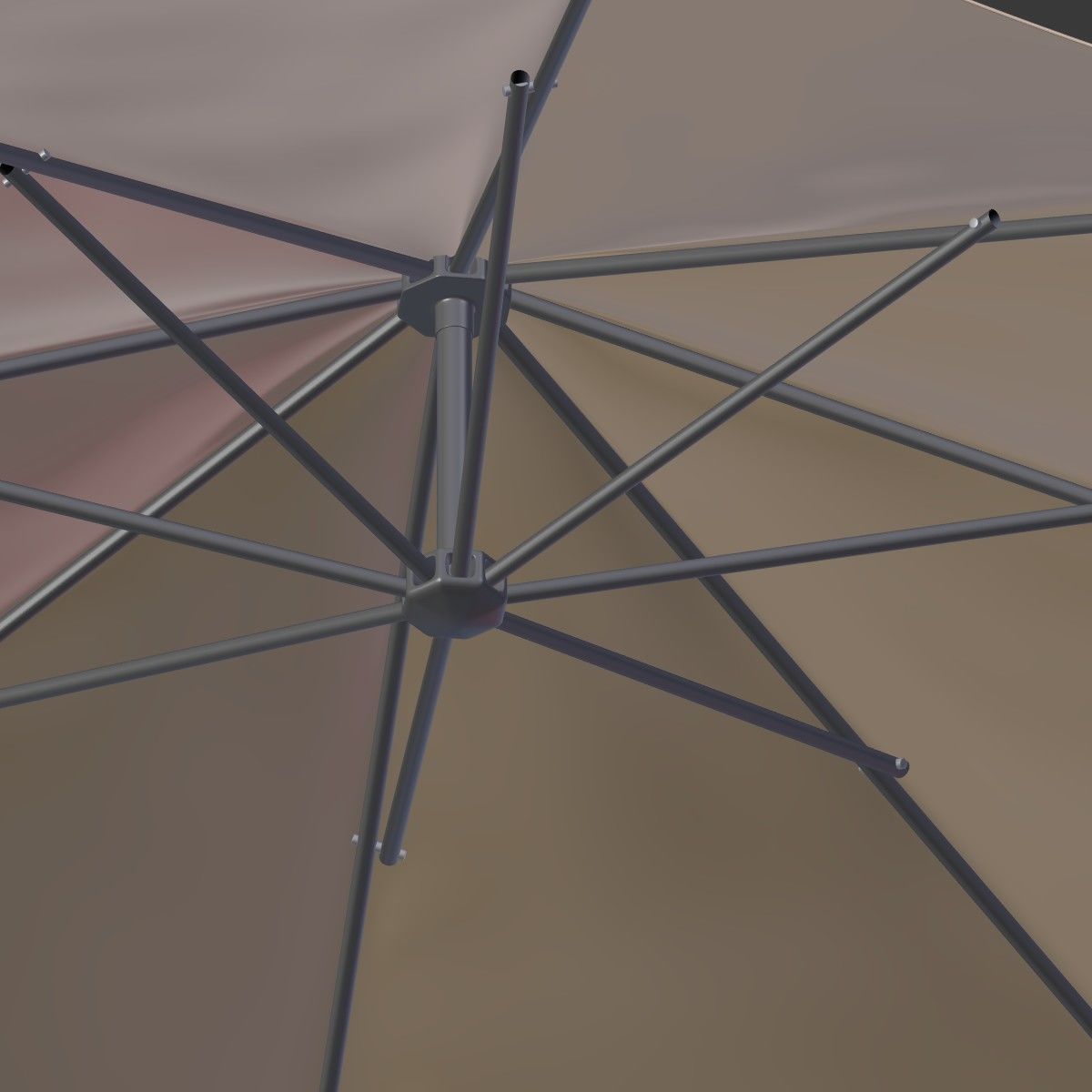 Deck Umbrella - Parasol 4 Low-poly 3D model_14