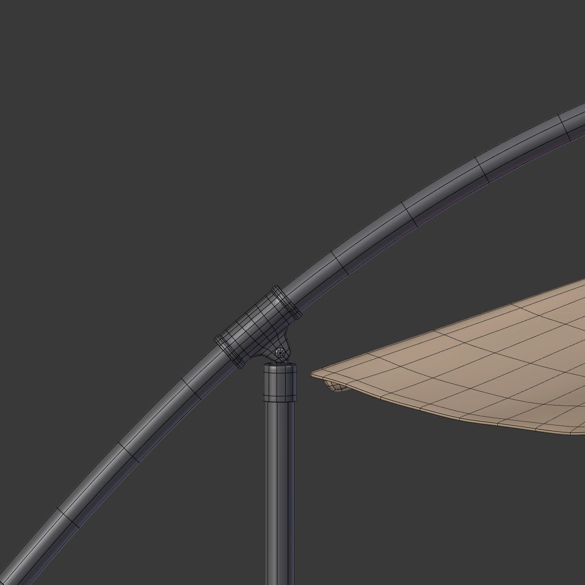 Deck Umbrella - Parasol 4 Low-poly 3D model_19
