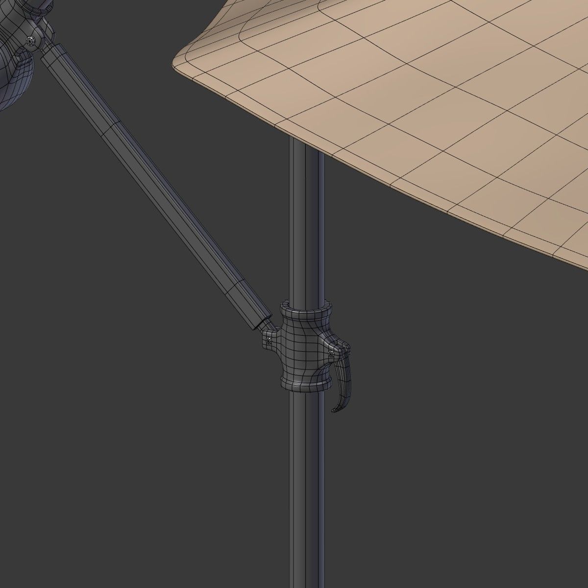 Deck Umbrella - Parasol 4 Low-poly 3D model_23