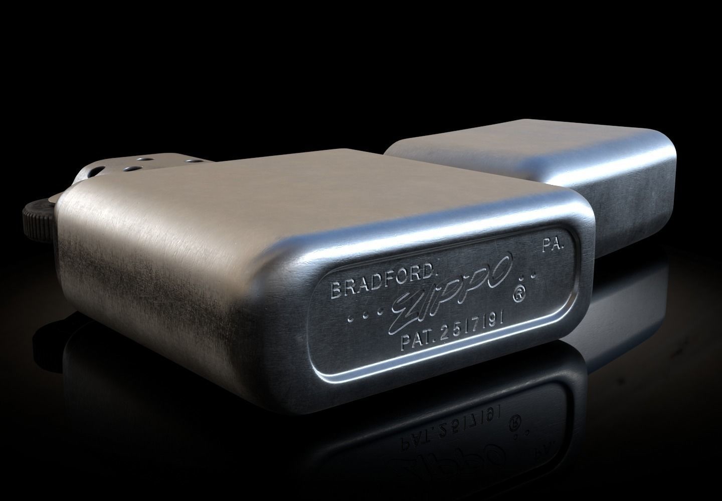 Zippo Lighter 3D model_3