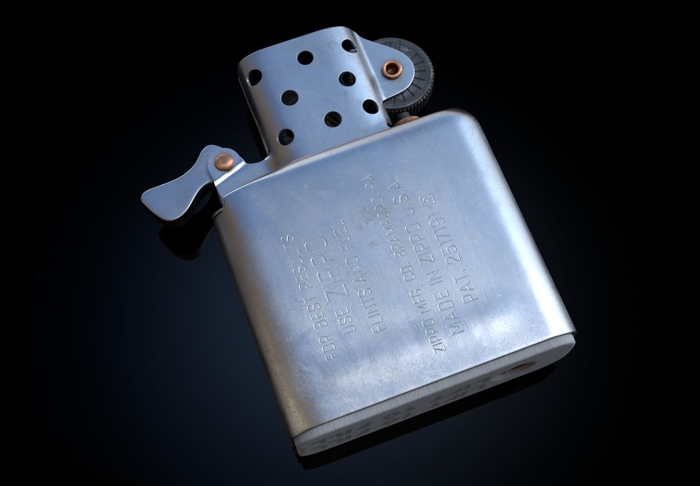 Zippo Lighter 3D model_4