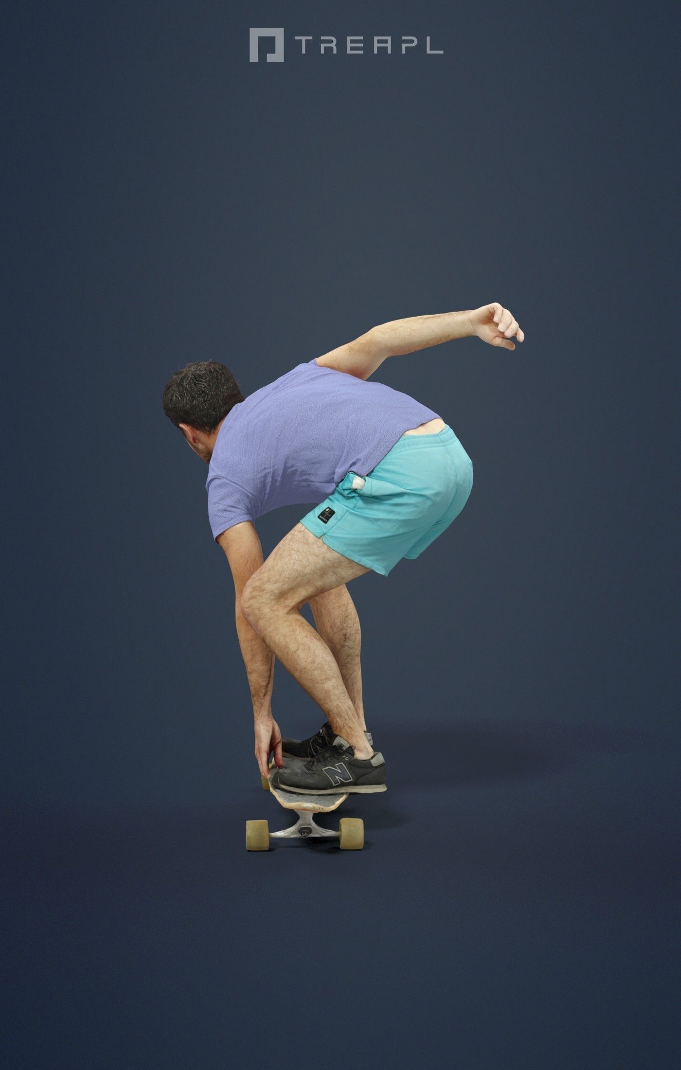 Scanned Man Woman Bike Bicycle Foreground People Volume 01 3D Model Collection_54