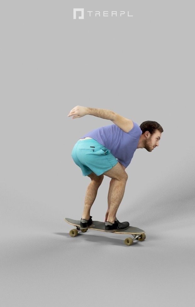 Scanned Man Woman Bike Bicycle Foreground People Volume 01 3D Model Collection_44