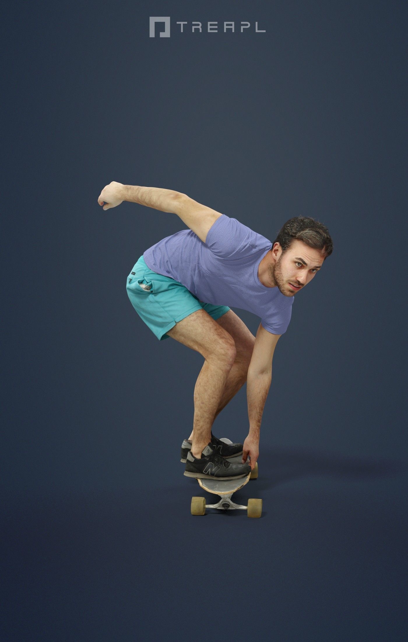 Scanned Man Woman Bike Bicycle Foreground People Volume 01 3D Model Collection_53