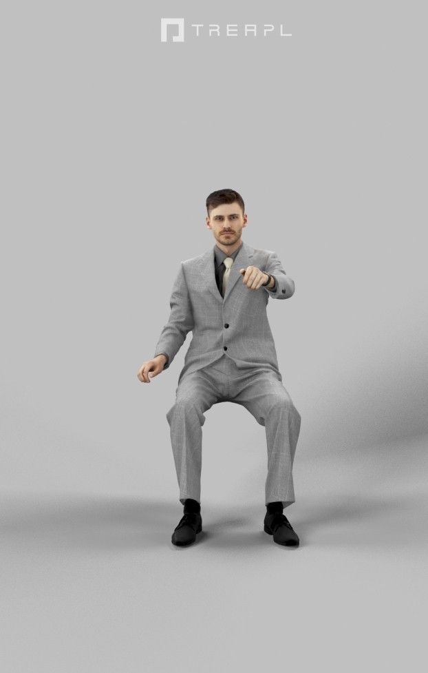 Scanned Man Woman Bike Bicycle Foreground People Volume 01 3D Model Collection_13