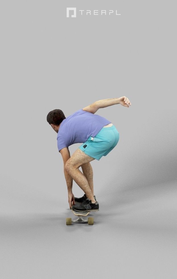 Scanned Man Woman Bike Bicycle Foreground People Volume 01 3D Model Collection_49