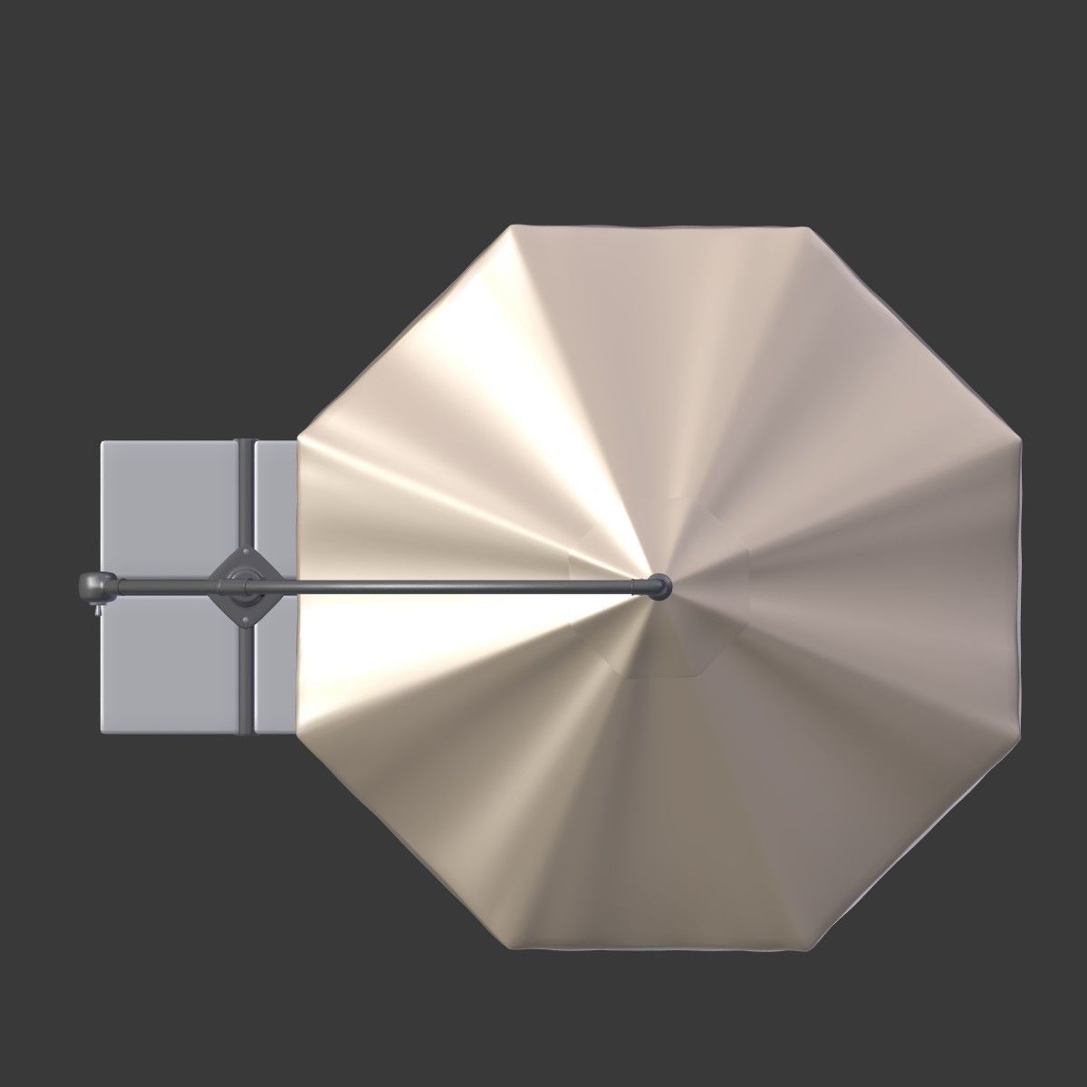 Deck Umbrella 5 Low-poly 3D model_8