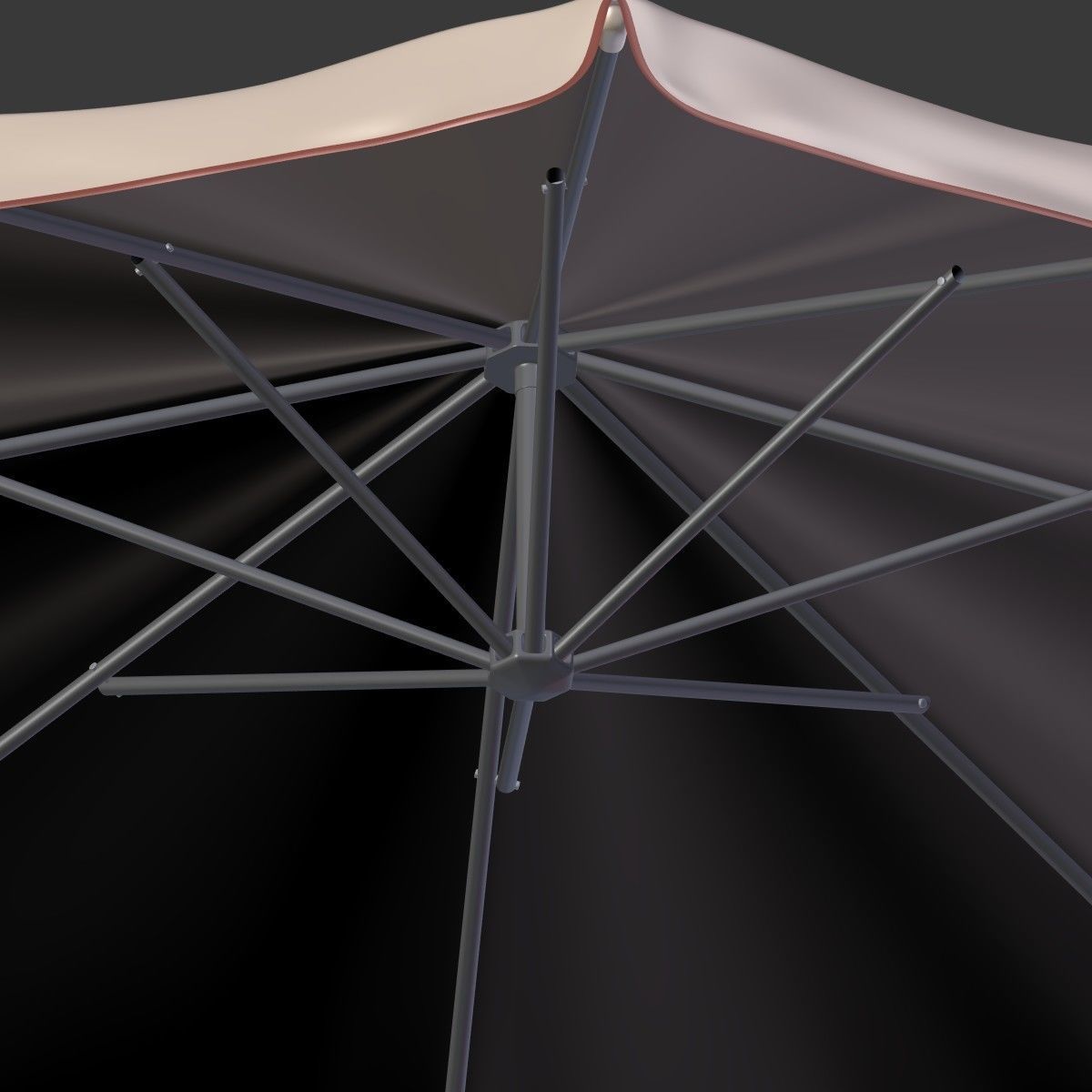 Deck Umbrella 5 Low-poly 3D model_12