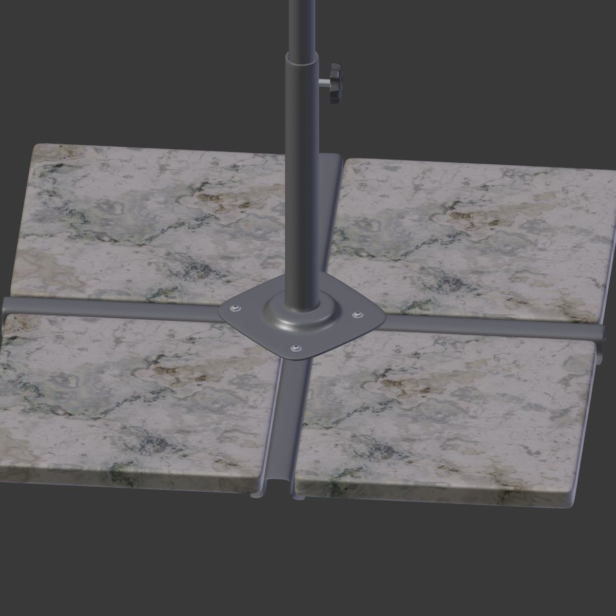 Deck Umbrella 5 Low-poly 3D model_18