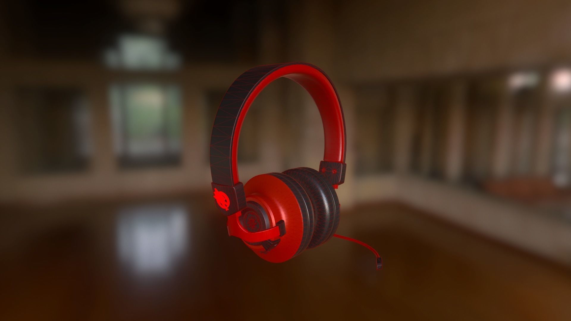 Gaming headphones Low-poly 3D model_18
