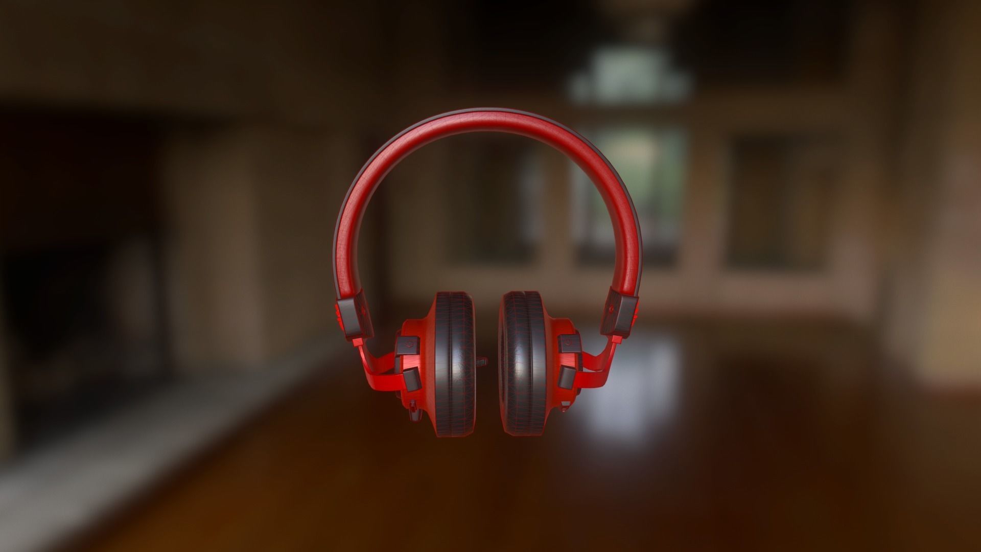 Gaming headphones Low-poly 3D model_20