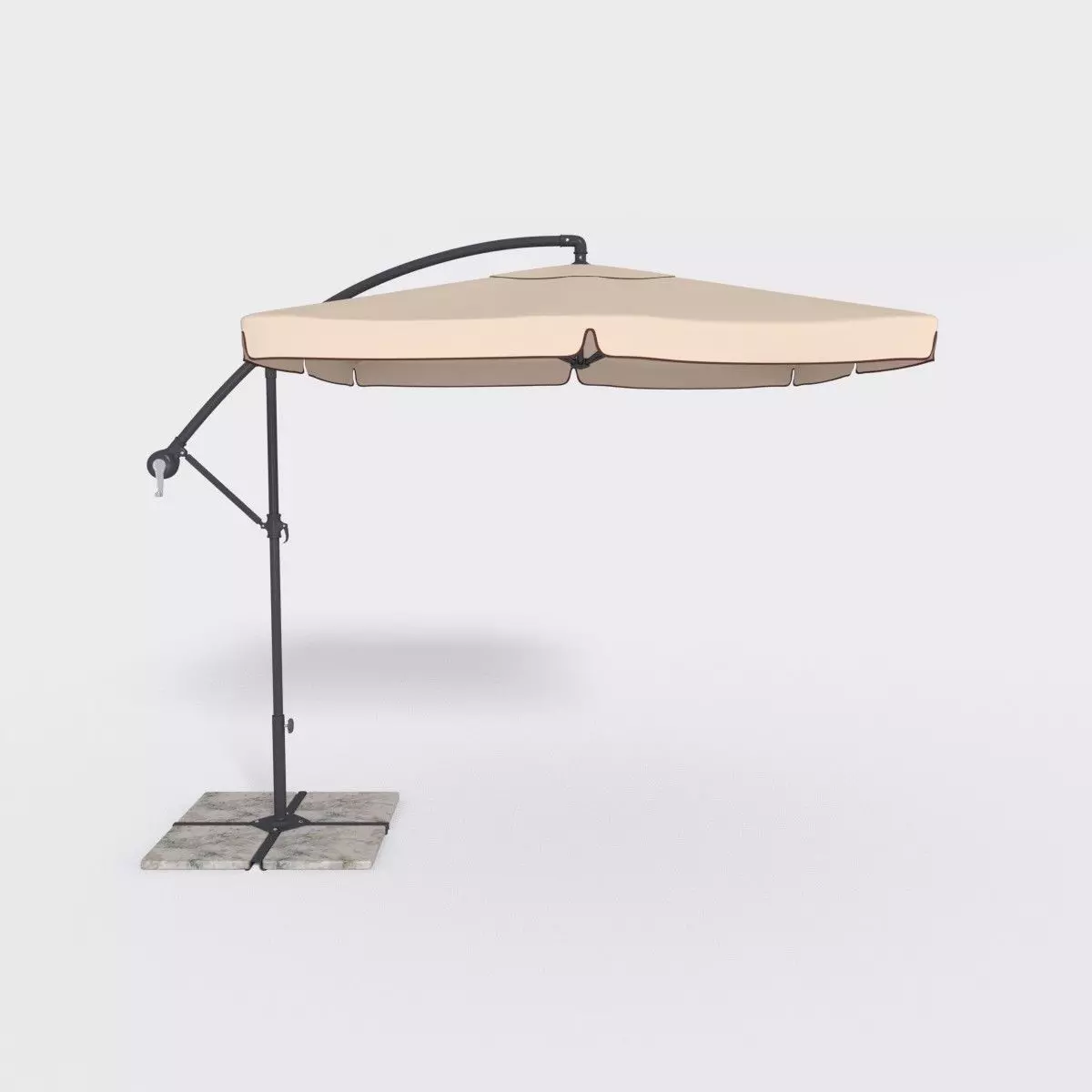 Deck Umbrella 6 Low-poly 3D model_0