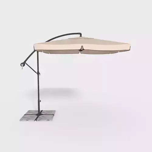 Deck Umbrella 6 Low-poly 3D model