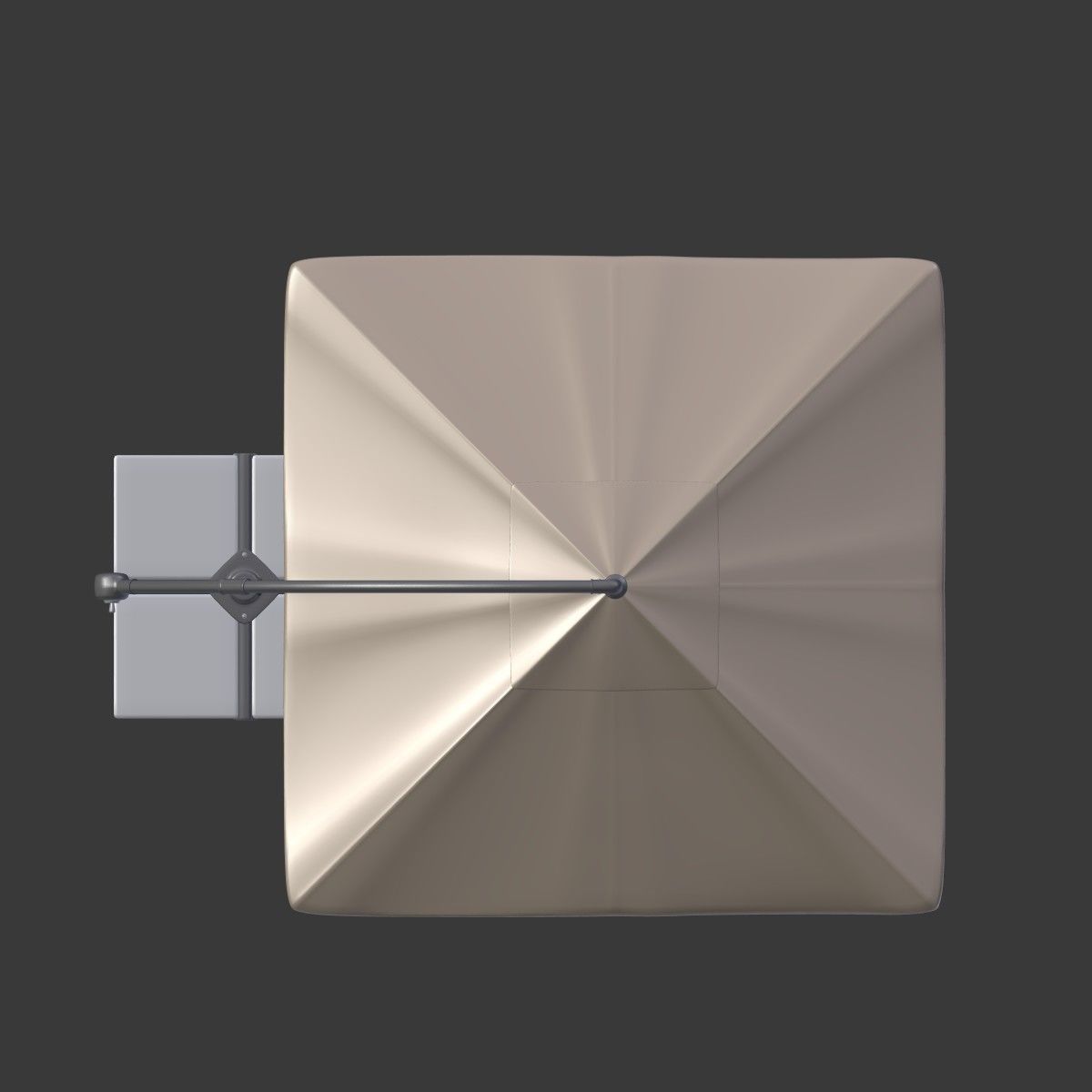 Deck Umbrella 6 Low-poly 3D model_8