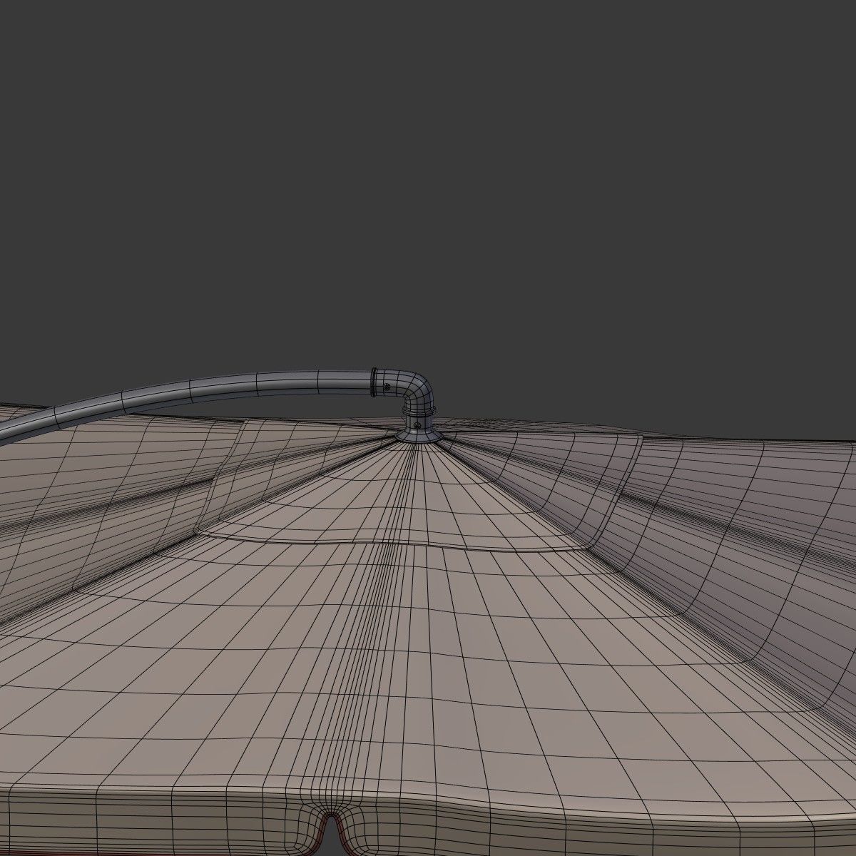 Deck Umbrella 6 Low-poly 3D model_14