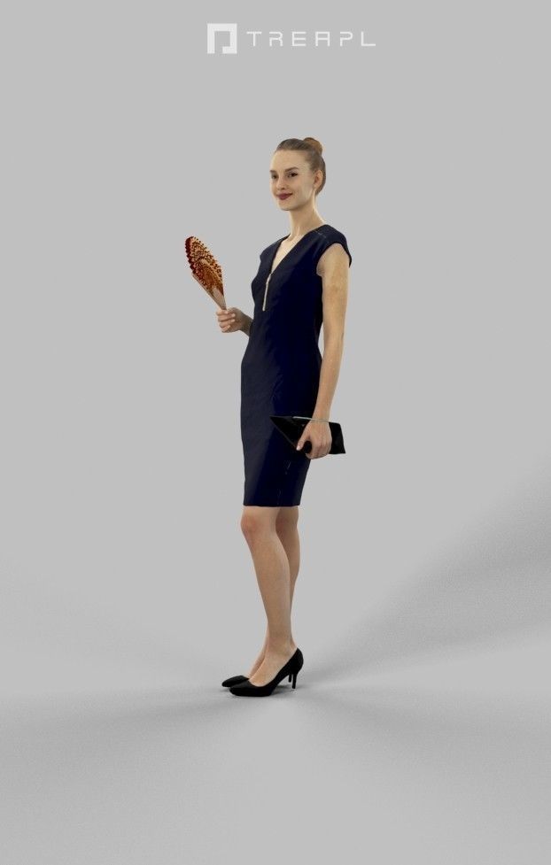 10x Woman Man Scanned Casual Foreground People Volume 01 3D Model Collection_98