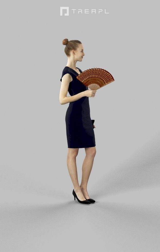 10x Woman Man Scanned Casual Foreground People Volume 01 3D Model Collection_95