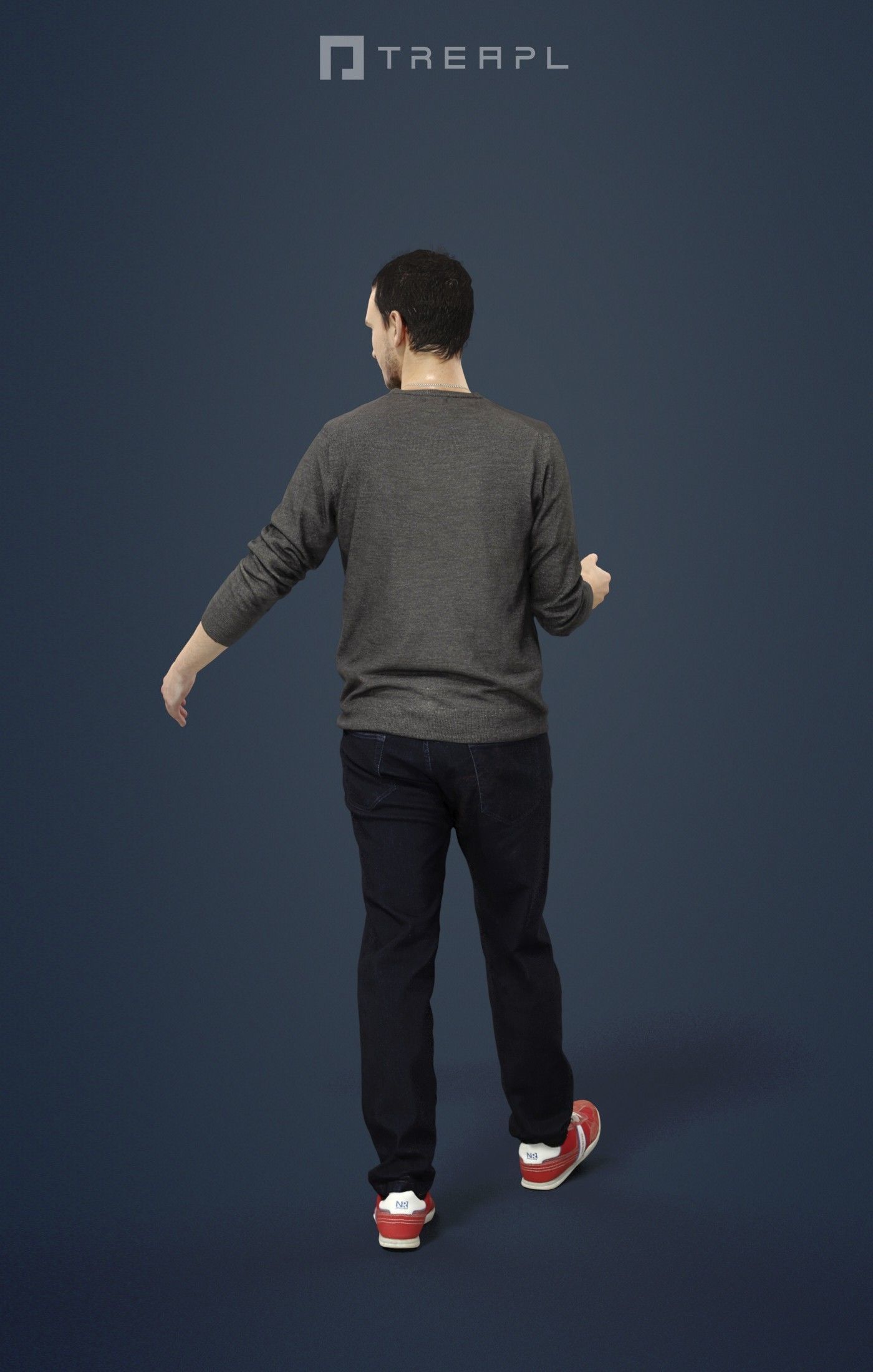 10x Woman Man Scanned Casual Foreground People Volume 01 3D Model Collection_25