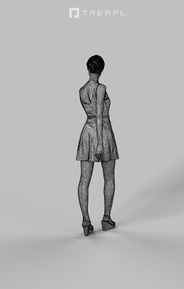 10x Woman Man Scanned Casual Foreground People Volume 01 3D Model Collection_15