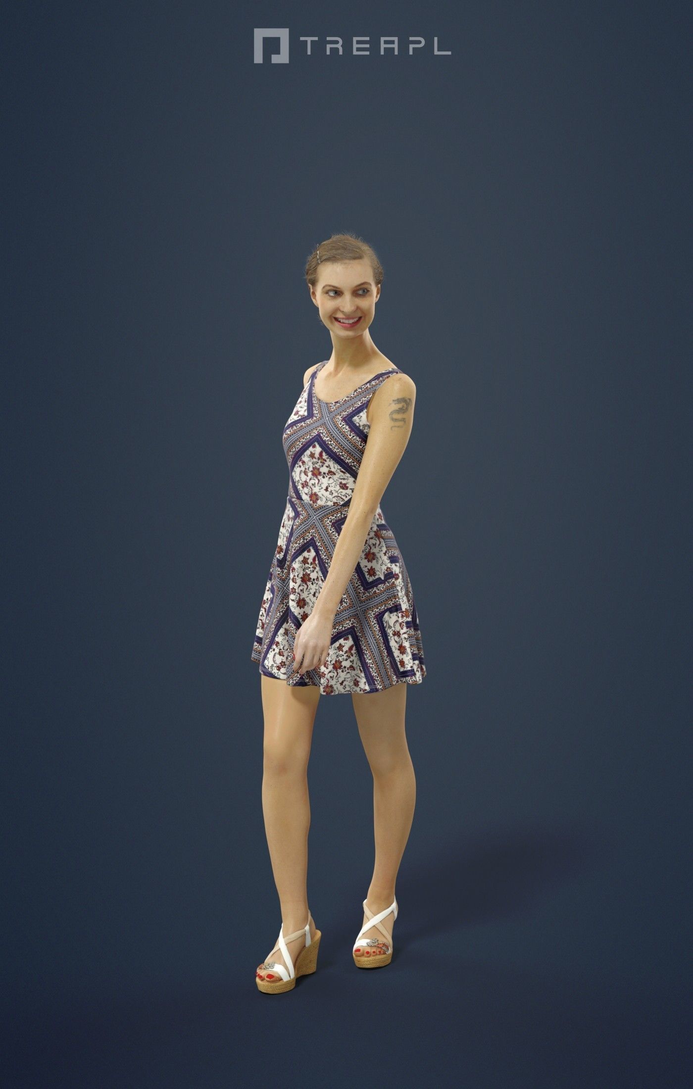 10x Woman Man Scanned Casual Foreground People Volume 01 3D Model Collection_16