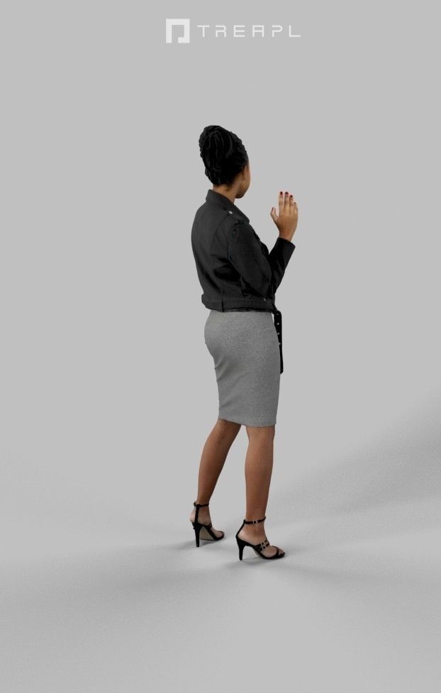 10x Woman Man Scanned Casual Foreground People Volume 01 3D Model Collection_68