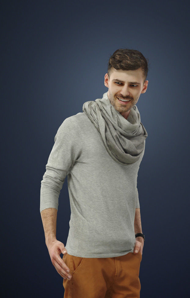 10x Woman Man Scanned Casual Foreground People Volume 01 3D Model Collection_49