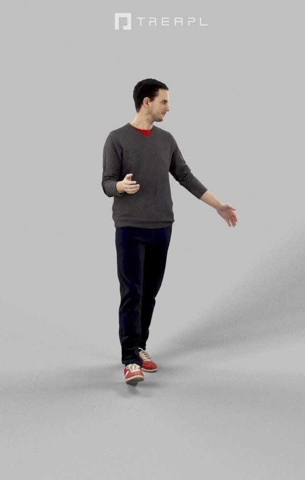 10x Woman Man Scanned Casual Foreground People Volume 01 3D Model Collection_17