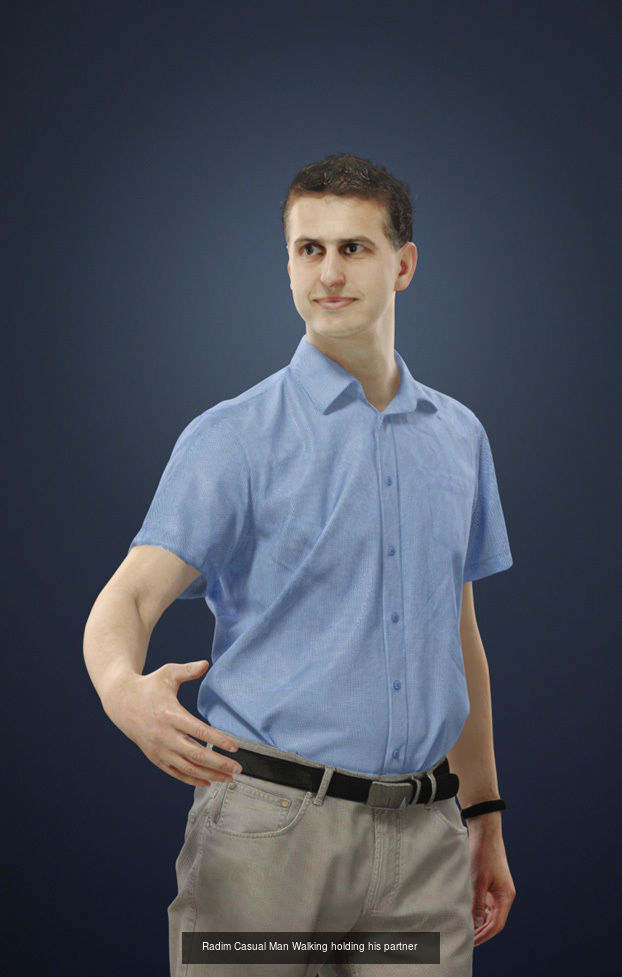 10x Woman Man Scanned Casual Foreground People Volume 01 3D Model Collection_9