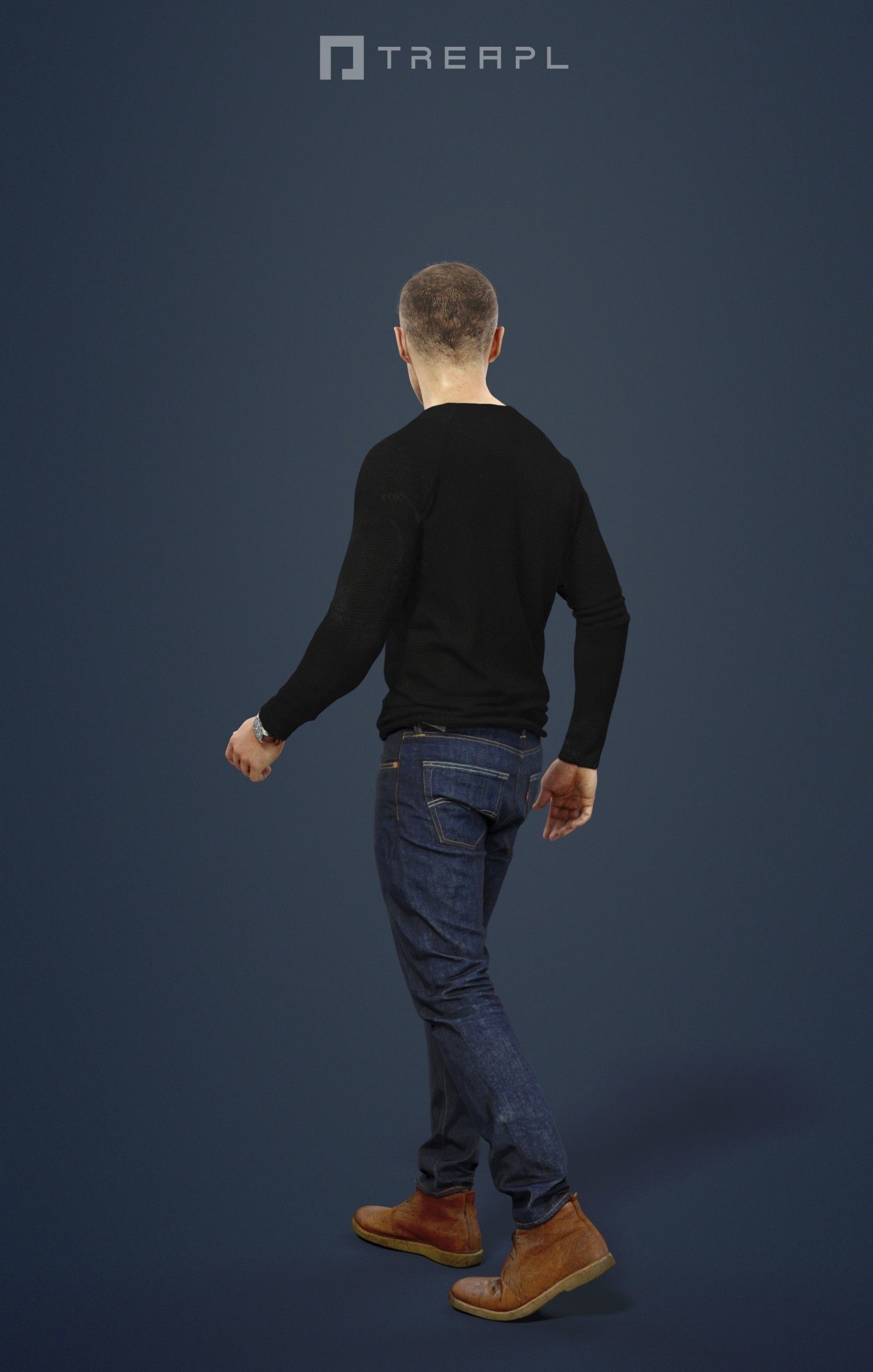 10x Woman Man Scanned Casual Foreground People Volume 01 3D Model Collection_41