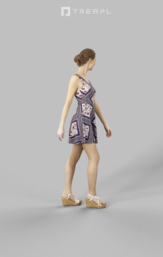 10x Woman Man Scanned Casual Foreground People Volume 01 3D Model Collection_12