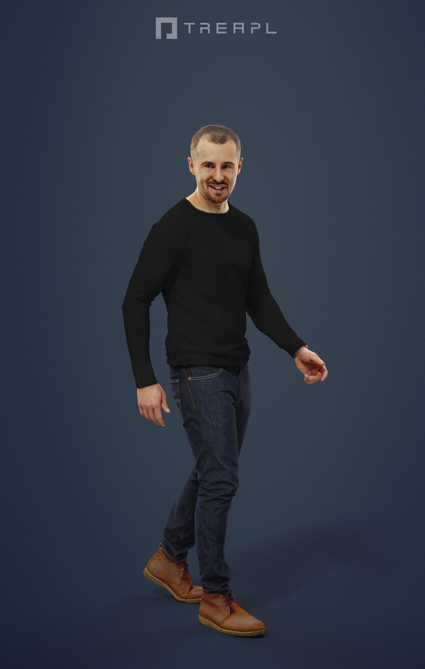 10x Woman Man Scanned Casual Foreground People Volume 01 3D Model Collection_40