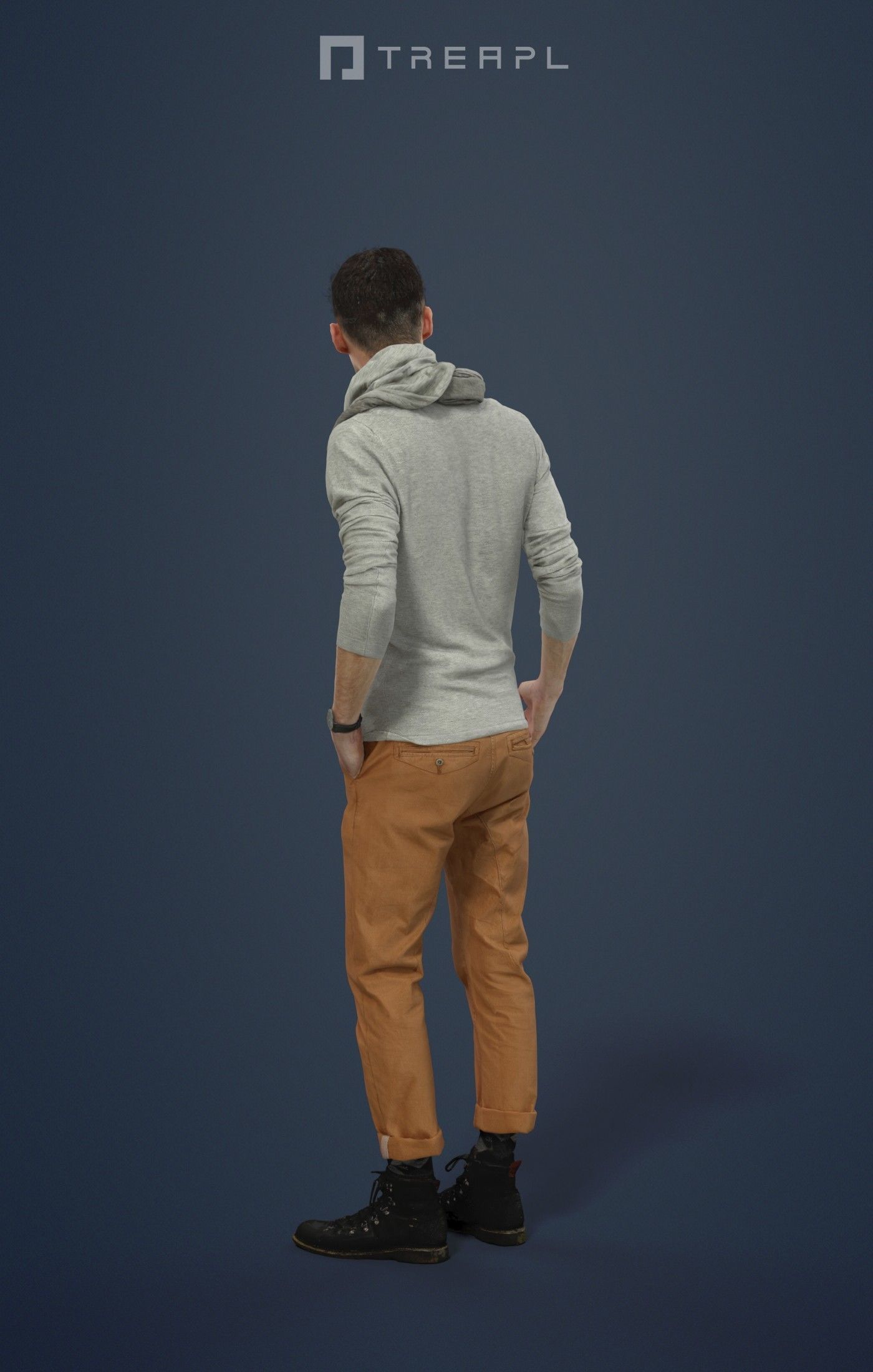 10x Woman Man Scanned Casual Foreground People Volume 01 3D Model Collection_51