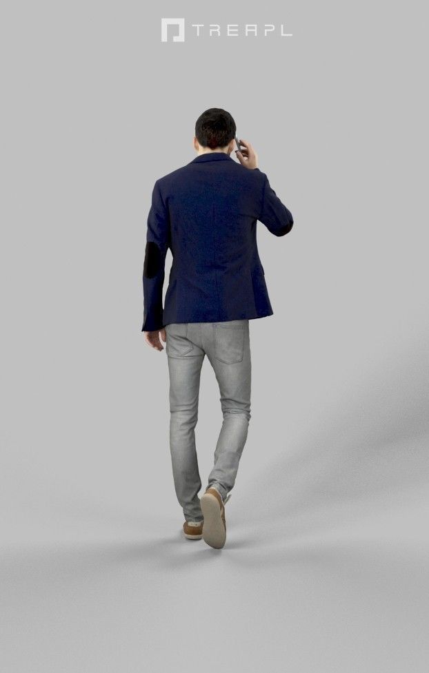 10x Woman Man Scanned Casual Foreground People Volume 01 3D Model Collection_55