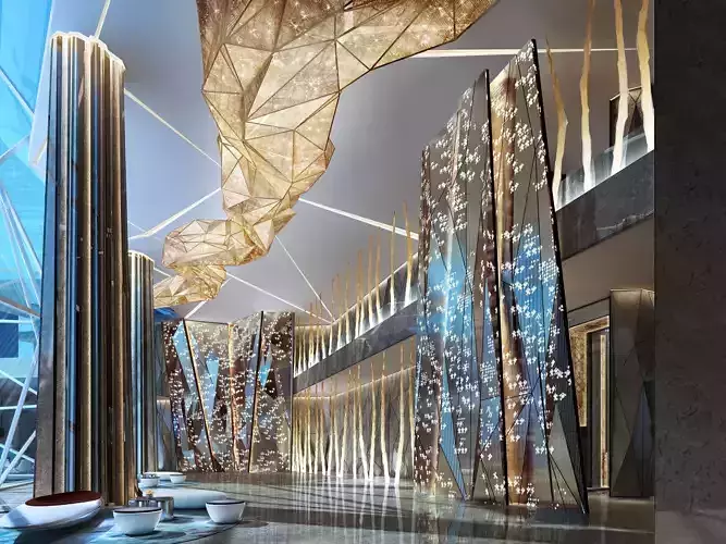 Hotel lobby 3D model