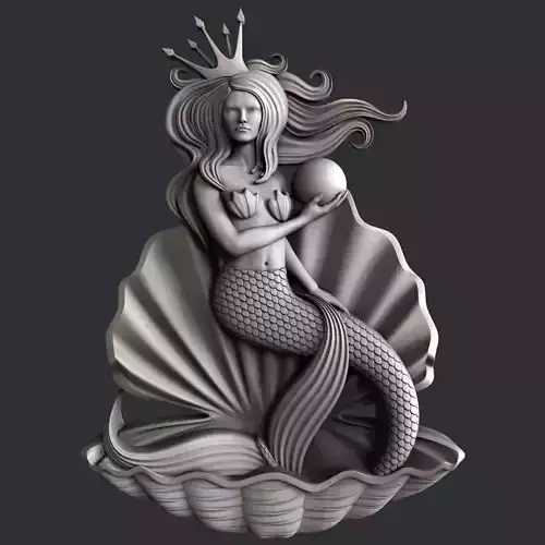 3d STL models for CNC router Mermaid