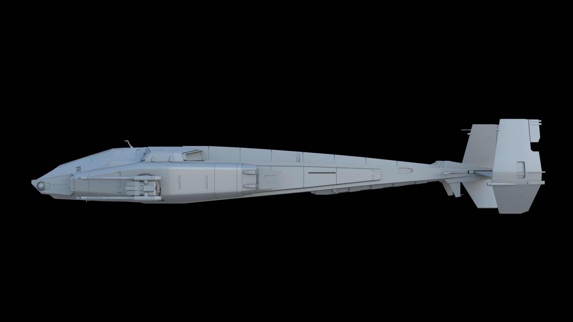 Sci-Fi Dropship 3D model_1