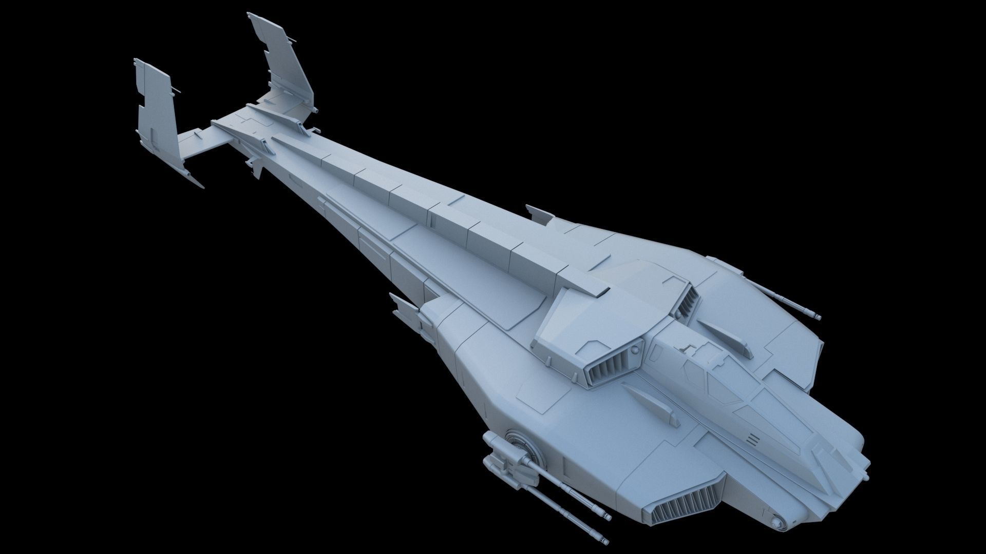 Sci-Fi Dropship 3D model_7