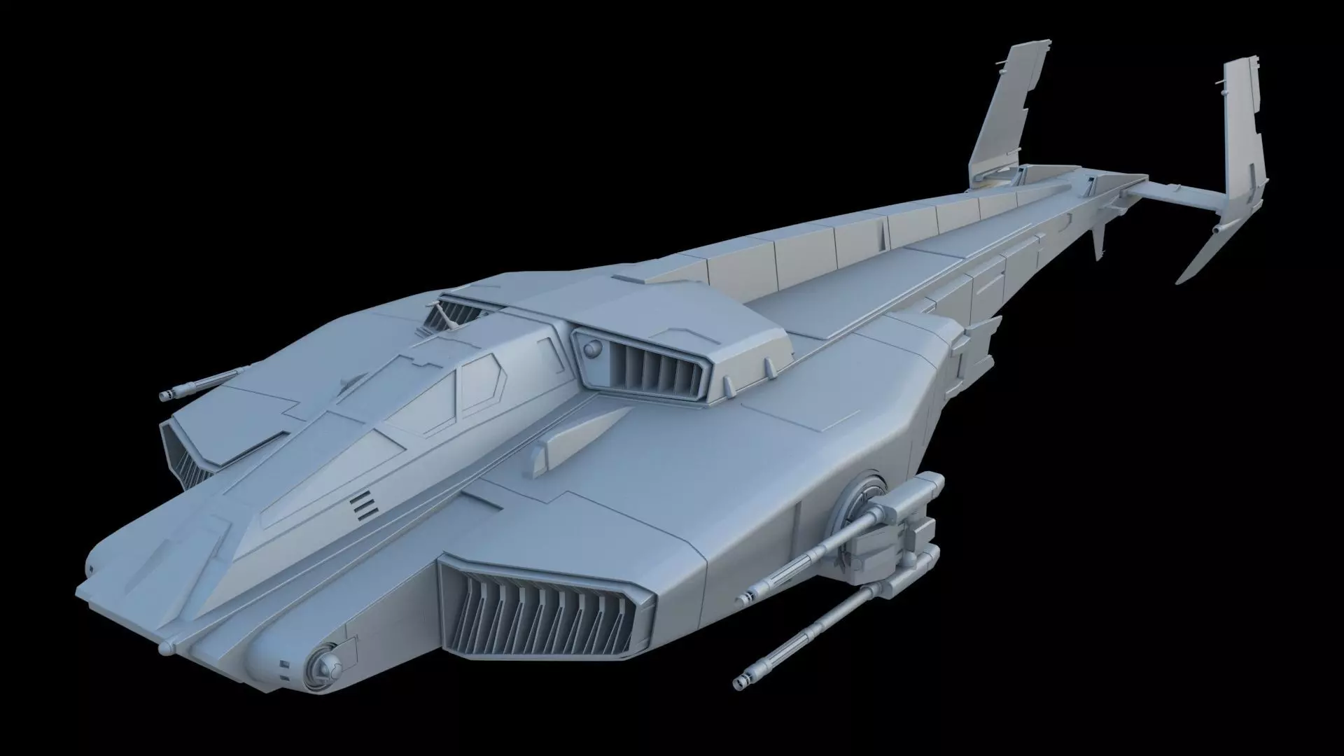 Sci-Fi Dropship 3D model_0