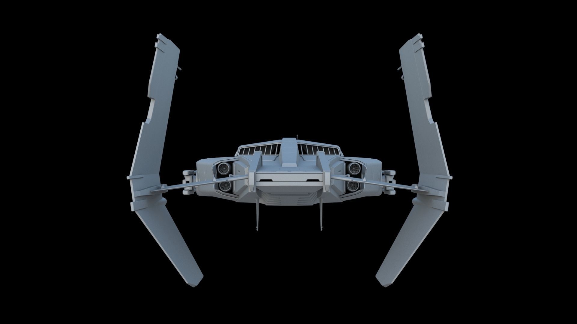 Sci-Fi Dropship 3D model_4