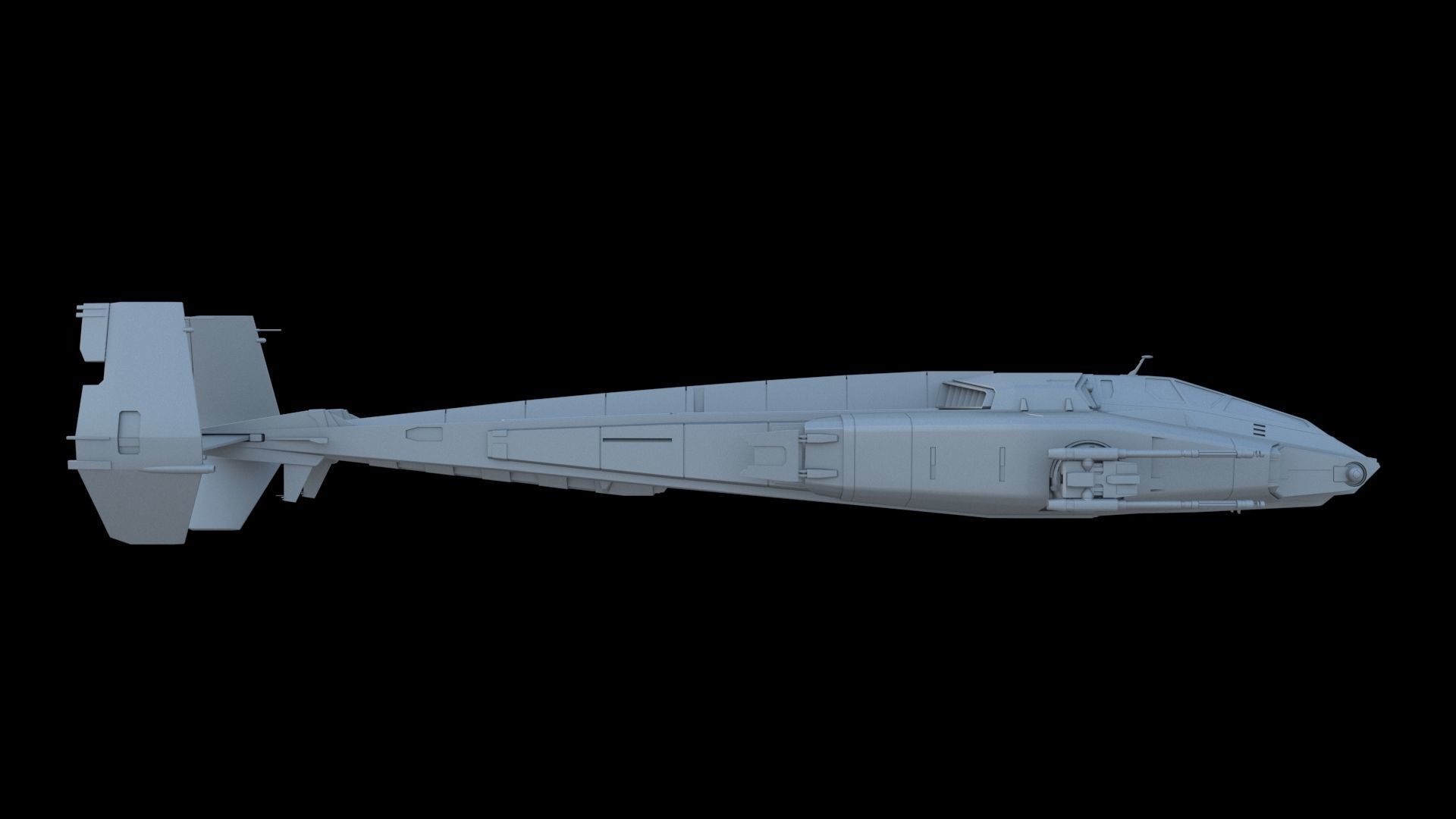 Sci-Fi Dropship 3D model_2