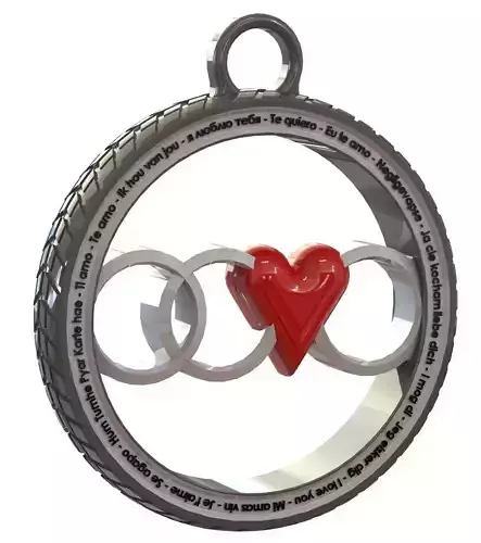 I Love Audi Keychains 3D Print Model 3D print model