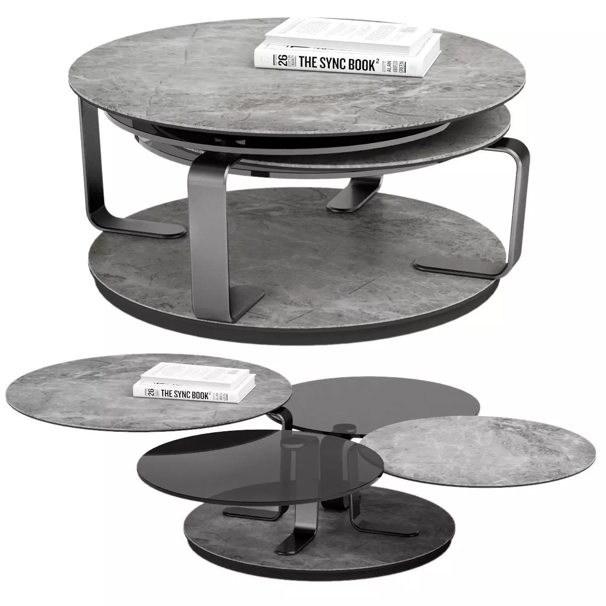 ROCHE BOBOIS QUARTET cocktail table 3D model