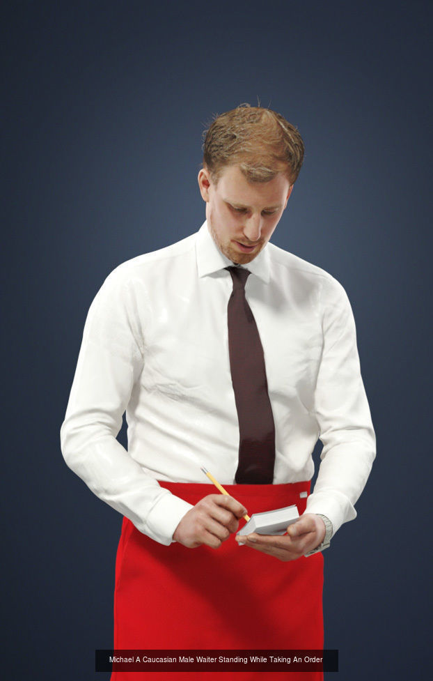 10x Scanned Man Woman Cafe Bar Foreground People Volume 01 3D Model Collection_8