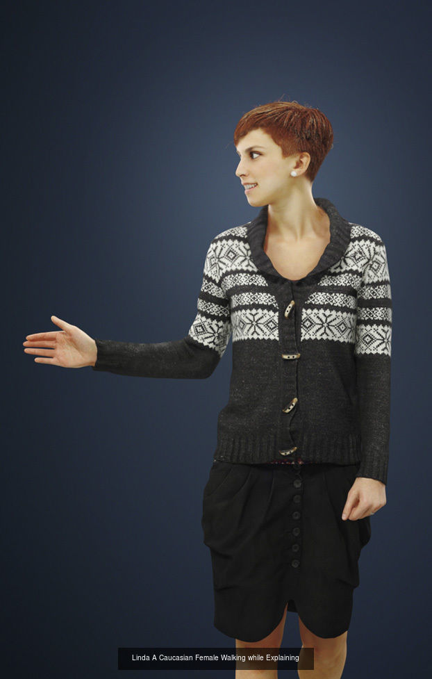 10x Scanned Man Woman Cafe Bar Foreground People Volume 01 3D Model Collection_6