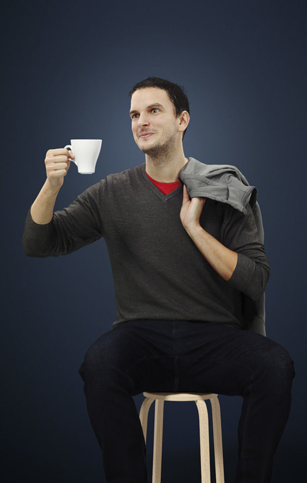 10x Scanned Man Woman Cafe Bar Foreground People Volume 01 3D Model Collection_11