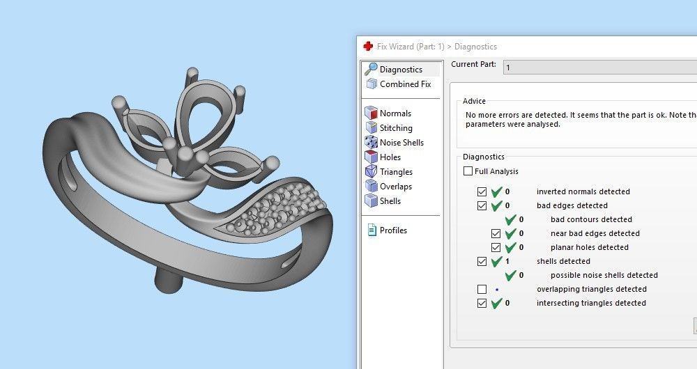 Design Women ring with gems 3dm stl 3D print model 3D print model_9