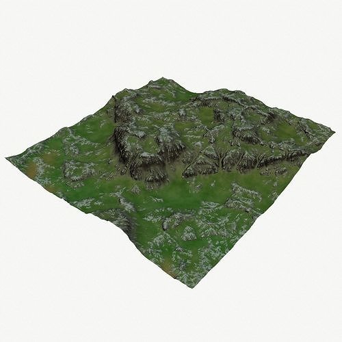 Landscape 45 Low-poly 3D model